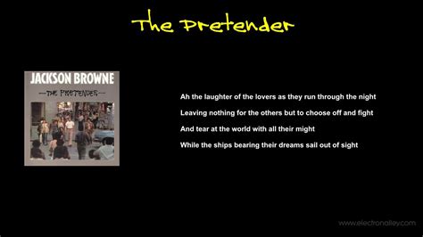 the pretender lyrics jackson browne|pretender romanized lyrics.